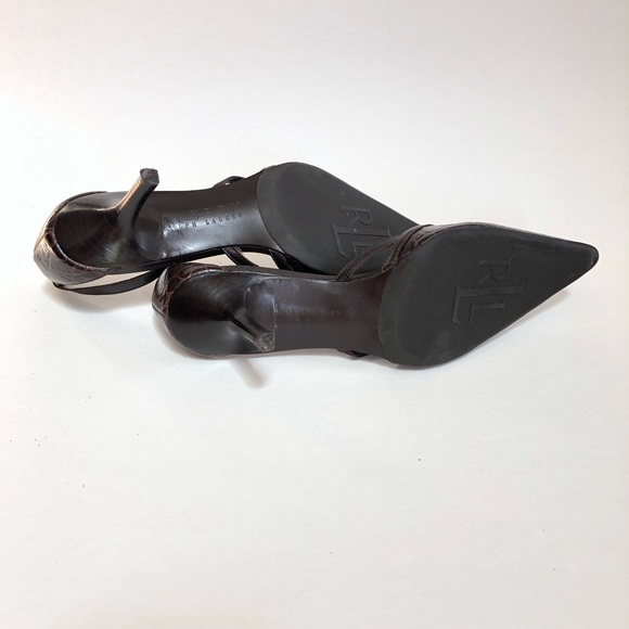 Ralph Lauren closed-toe sandals. Dark brown. - Picture 4 of 4